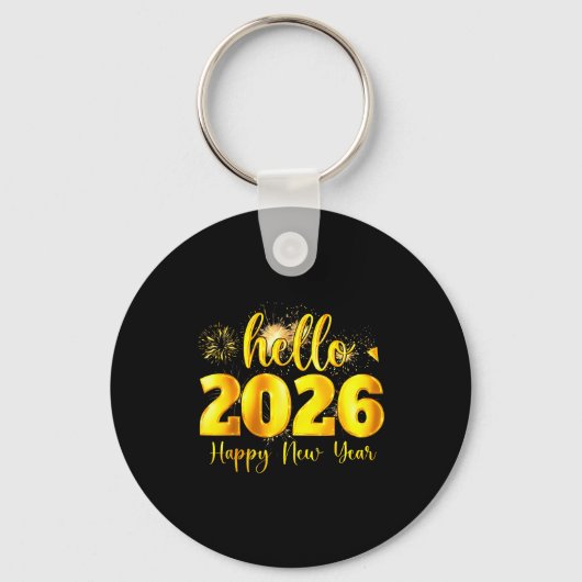 Cheer To The New Year Happy New Year 2026 Party  Sleutelhanger (Voorkant)