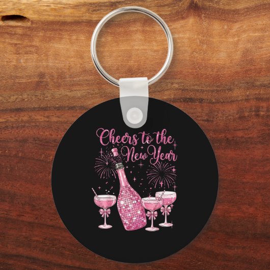 Cheer To The New Year Happy New Year 2026 Party  Sleutelhanger (Voorkant)