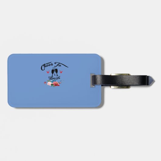 Cheer tot 1 jaar T-Shirt 1st Wedding Jubileum Bagagelabel (Achterkant horizontaal)