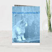 Cheer Up Blue Kat kaart (Achterkant)