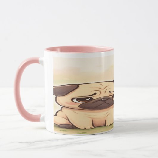 Cheer Up Boo Boo: Cute Pug Mug Mok (Links)
