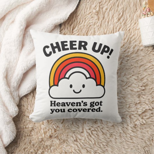 Cheer Up – Heaven’s Got You Cute Throw Pillow Kussen (Deken)