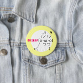 Cheer up Rabbit Ronde Button 7,6 Cm (In situ)