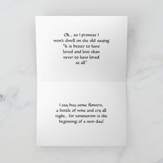 Cheer Up voor een break-up Kaart (Binnen)