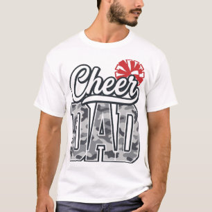 Cheer vader camouflage pom vintage vector ontwerp_ t-shirt