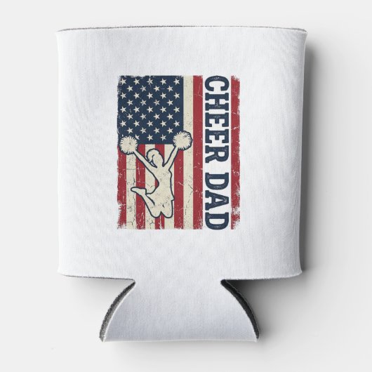 Cheer vader patriottische Amerikaanse vlag vector Blikjeskoeler (Voorkant)