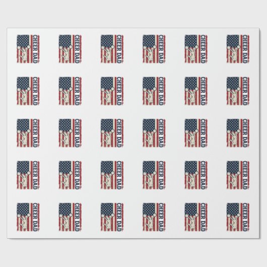 Cheer vader patriottische Amerikaanse vlag vector Cadeaupapier (Vlak)