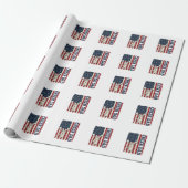 Cheer vader patriottische Amerikaanse vlag vector Cadeaupapier (Uitgerold)