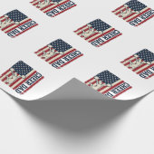 Cheer vader patriottische Amerikaanse vlag vector Cadeaupapier (Hoek)
