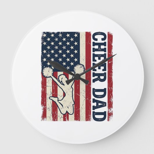 Cheer vader patriottische Amerikaanse vlag vector  Grote Klok (Voorkant)