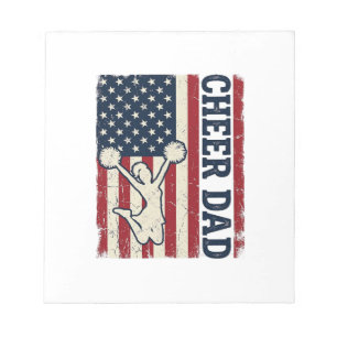Cheer vader patriottische Amerikaanse vlag vector  Notitieblok