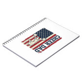 Cheer vader patriottische Amerikaanse vlag vector Notitieboek (Linkerzijde)