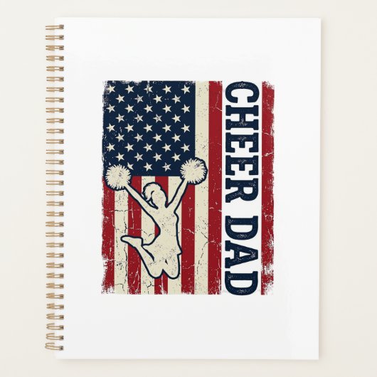 Cheer vader patriottische Amerikaanse vlag vector  Planner (Voorkant)
