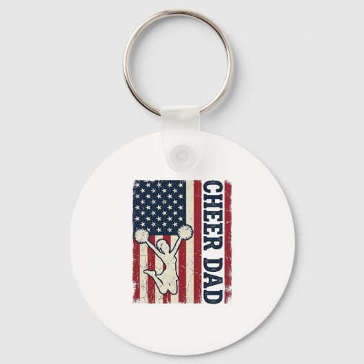 Cheer vader patriottische Amerikaanse vlag vector  Sleutelhanger (Voorkant)