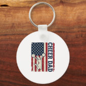 Cheer vader patriottische Amerikaanse vlag vector  Sleutelhanger (Voorkant)