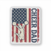 Cheer vader patriottische Amerikaanse vlag vector  Sticker (Voorkant)