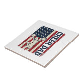 Cheer vader patriottische Amerikaanse vlag vector  Tegeltje (Zijkant)