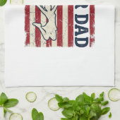 Cheer vader patriottische Amerikaanse vlag vector Theedoek (Gevouwen)