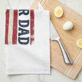 Cheer vader patriottische Amerikaanse vlag vector Theedoek (Quarter Fold)