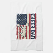 Cheer vader patriottische Amerikaanse vlag vector Theedoek (Verticaal)