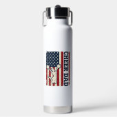 Cheer vader patriottische Amerikaanse vlag vector Waterfles (Voorkant)