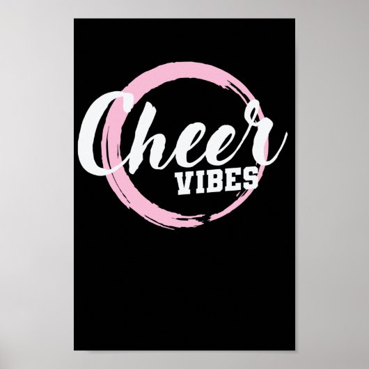 Cheer Vibes Cheerleader Sport turnen anfeuern Poster (Voorkant)