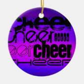 Cheer; Vibrant Violet Blue en Magenta Keramisch Ornament (Voorkant)