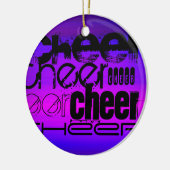 Cheer; Vibrant Violet Blue en Magenta Keramisch Ornament (Links)