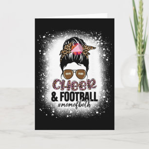 Cheer Voetbal Cheerleading Moeder Van Beide Rommel Kaart