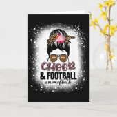 Cheer Voetbal Cheerleading Moeder Van Beide Rommel Kaart (Gele Bloem)