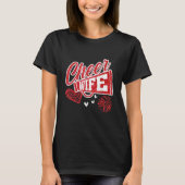 Cheer Wife Biggest Fan Leopard Print And Pom Pom 1 T-shirt (Voorkant)