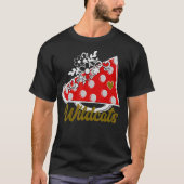 Cheer WILDCATS Red Megaphone Heart Flower Accent T-shirt (Voorkant)