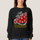 Cheer WILDCATS Red Megaphone Heart Flower Accent Trui (Voorkant)