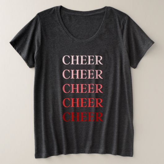 Cheer Women Plus Size T-Shirt (Design voorkant)