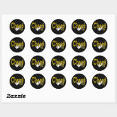 Cheer Zebra Style Ronde Sticker (Vel)
