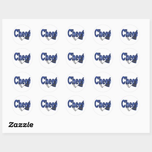 Cheer Zebra Style Ronde Sticker (Vel)