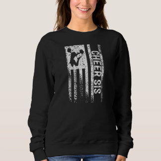Cheer zus vintage Amerikaanse vlag zus cheerleader Trui