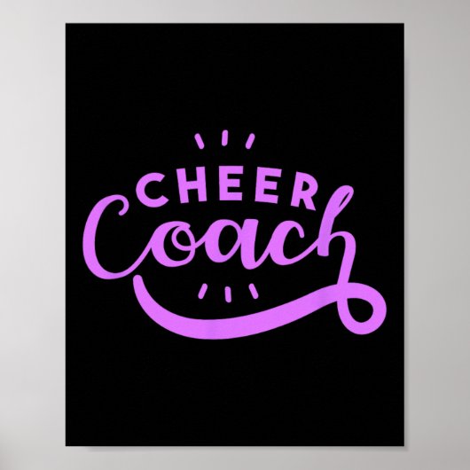 Cheercoach - Grappige Cheerleading Coach Poster (Voorkant)