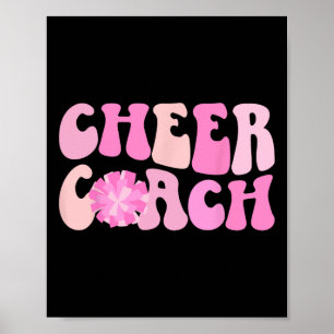 Cheercoach Groovy Cheerleading Coach Cheerleader Poster