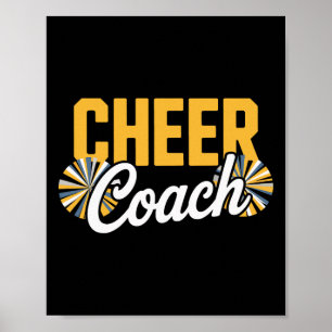 Cheercoach Hardop Trots Gemotiveerd Cheerleading T Poster
