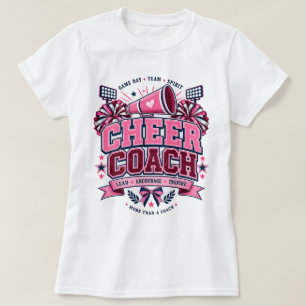 Cheercoach Leiding Geven Aanmoedigen Inspireren Te T-shirt