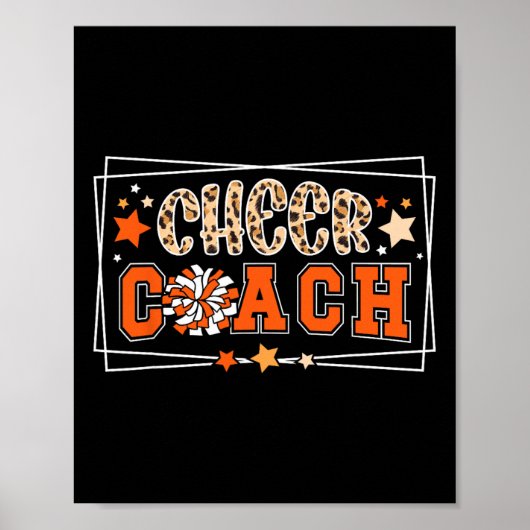 Cheercoach Luipaard Cheerleader Coach Cheerleader Poster (Voorkant)