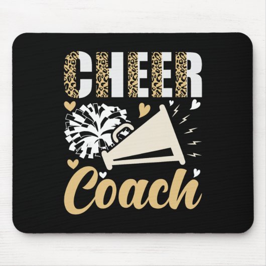 Cheercoach Luipaard Cheerleading Coach _1 Muismat (Voorkant)