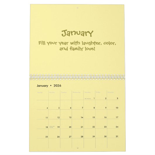 Cheerful 2026 Quote Calendar Kalender (Jan 2026)
