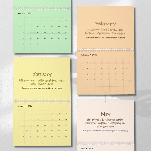 Cheerful 2026 Quote Calendar Kalender