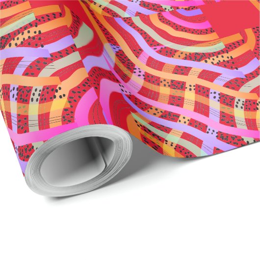 Cheerful-Abstracte kleuren Cadeaupapier (Rol Hoek)