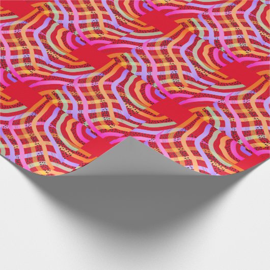 Cheerful-Abstracte kleuren Cadeaupapier (Hoek)