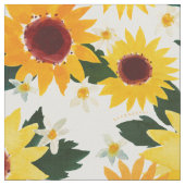 CHEERFUL AF Bold Happy Sunflower Stof (Close Up)