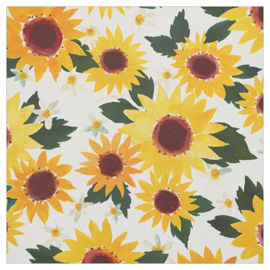 CHEERFUL AF Bold Happy Sunflower Stof (Swatch)