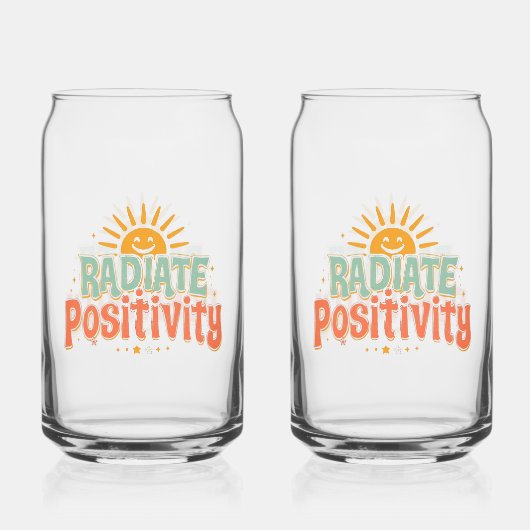 Cheerful and Motivational Sunny Saying Blikvorm Glas (Achterkant)